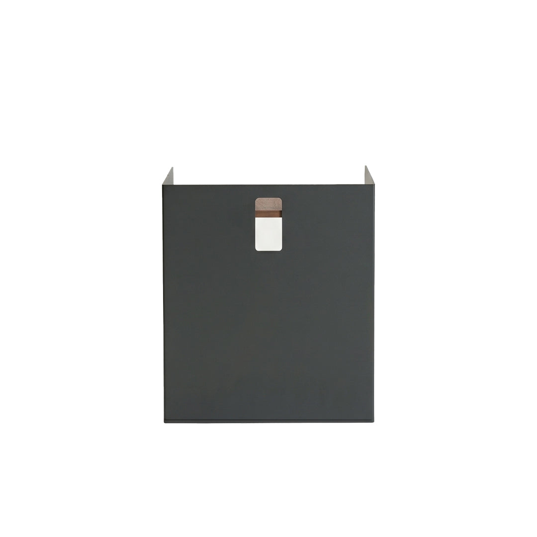 Arial Side Table - Charcoal Grey / Walnut Stained Wood