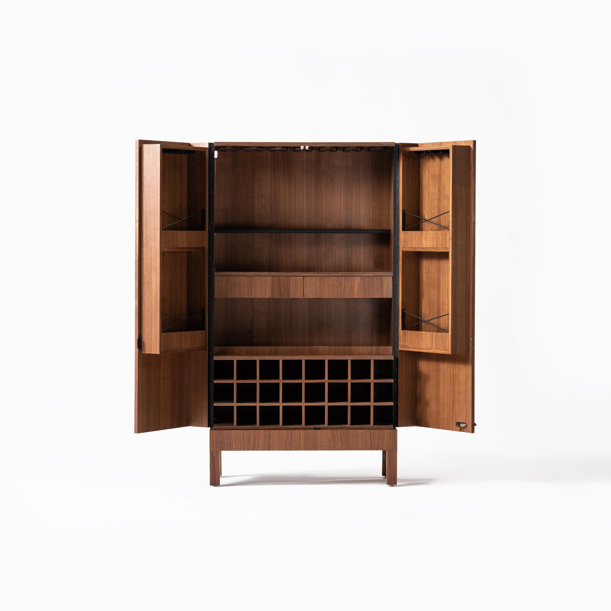 SKY Home Bar Cabinet - Walnut / Space Black