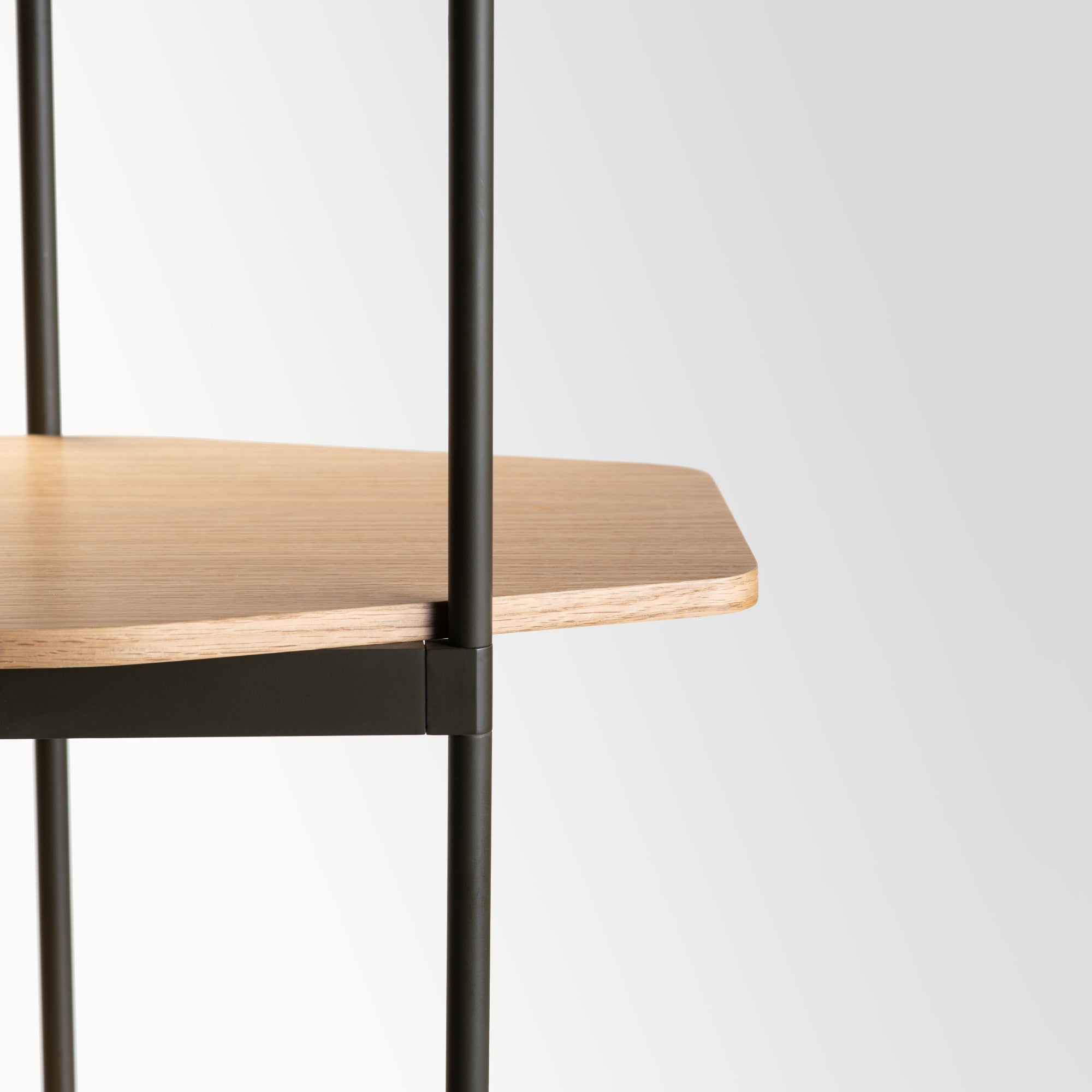 Native Shelf 1.6 Tall - Dark Oak Veneer / Space Black