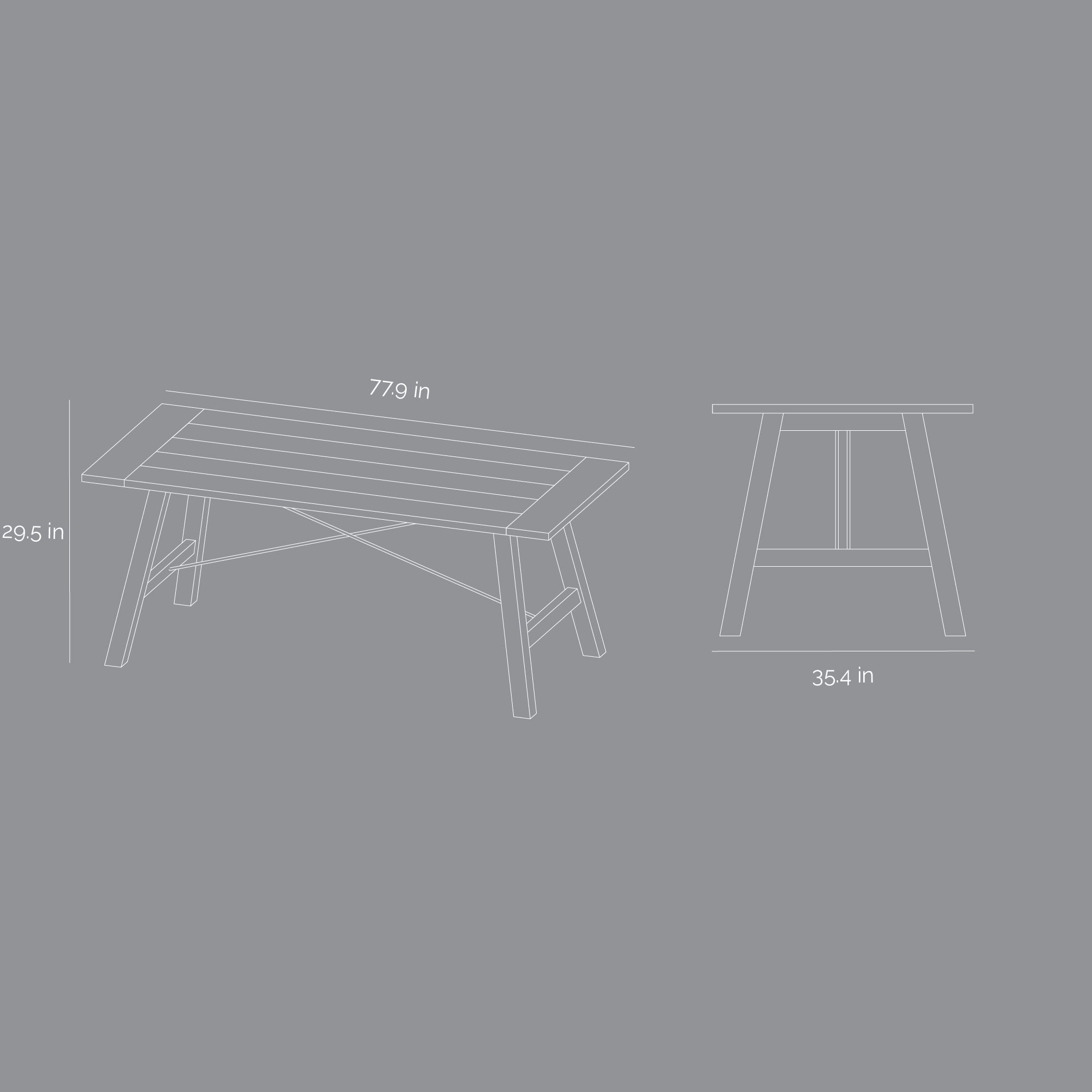 Aster Dining Table - 6 Seater - Walnut