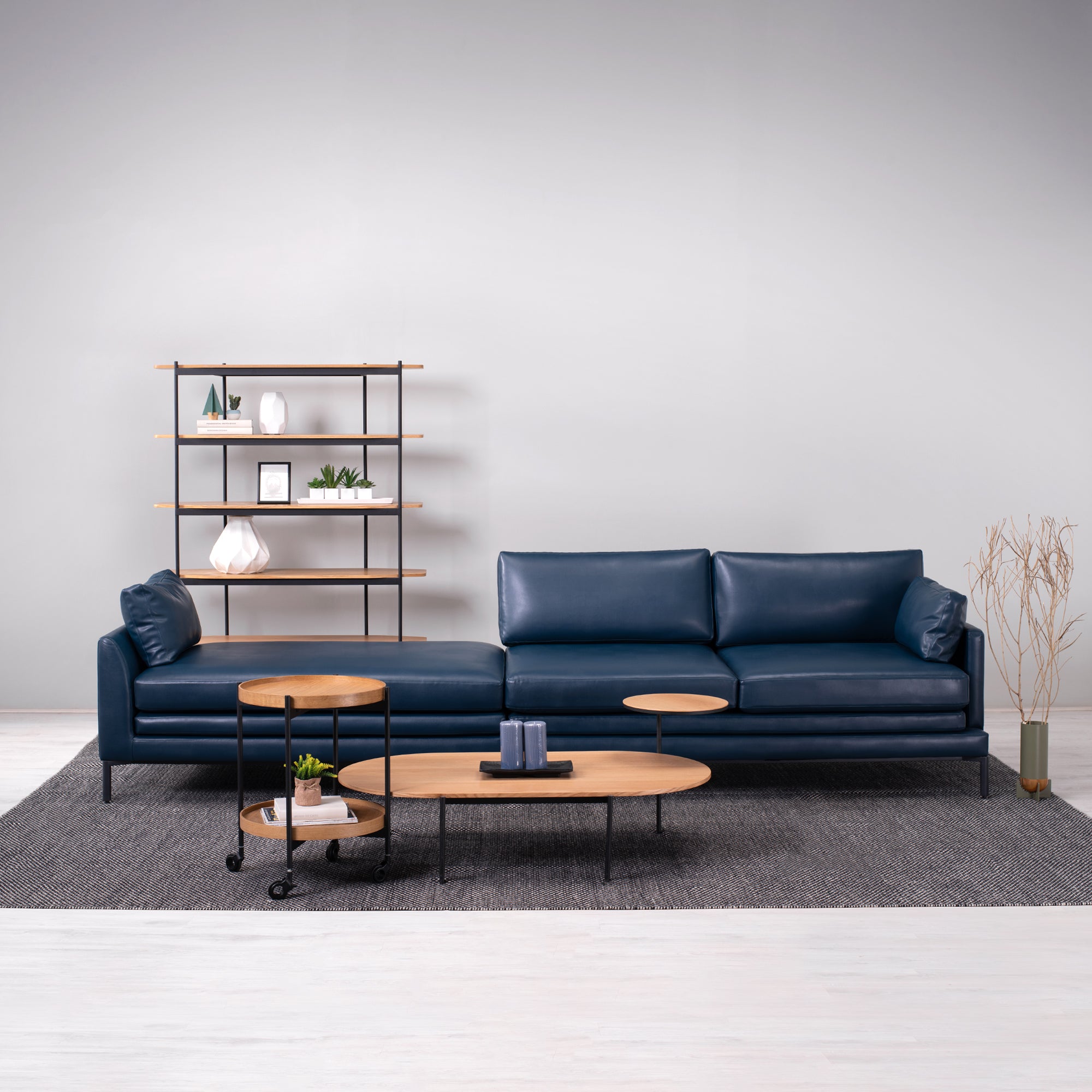 City Sofa - Teal Leatherite