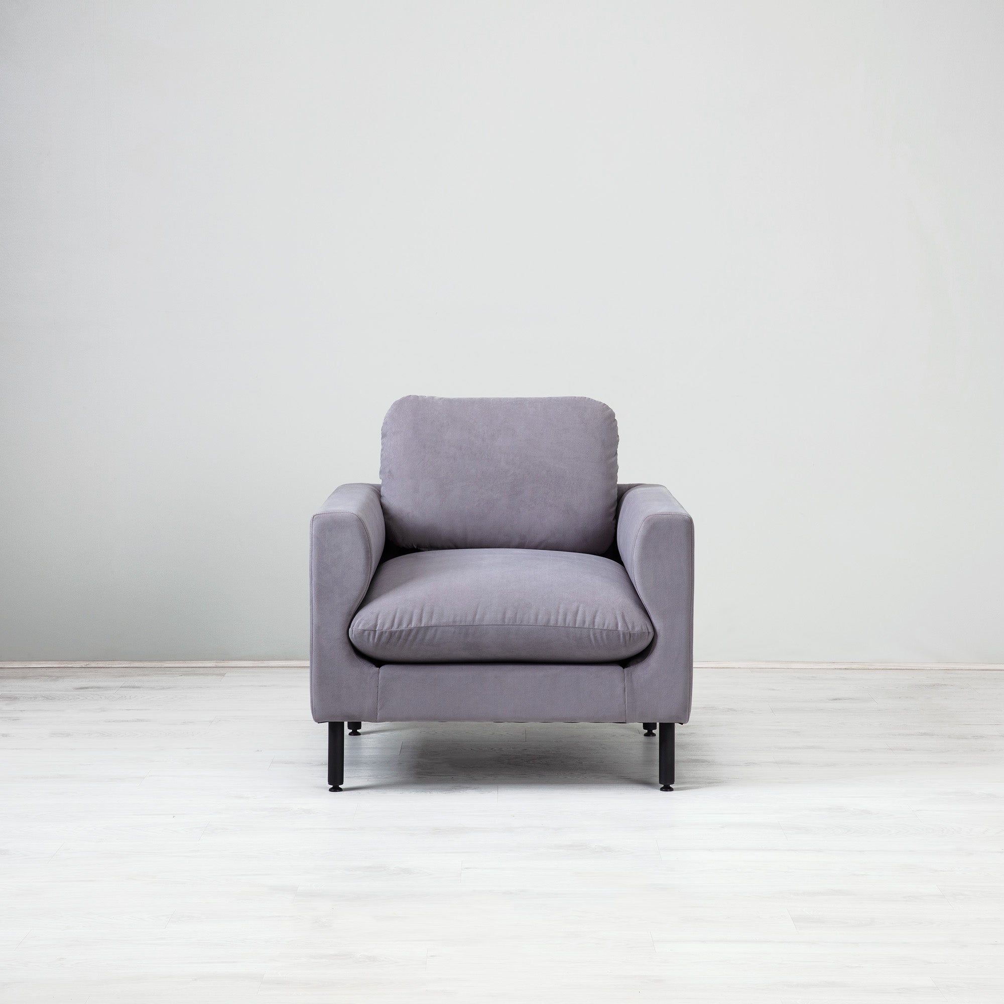 Lap Sofa - Single Seater - Space Black / Lamb Velvet Dark Grey