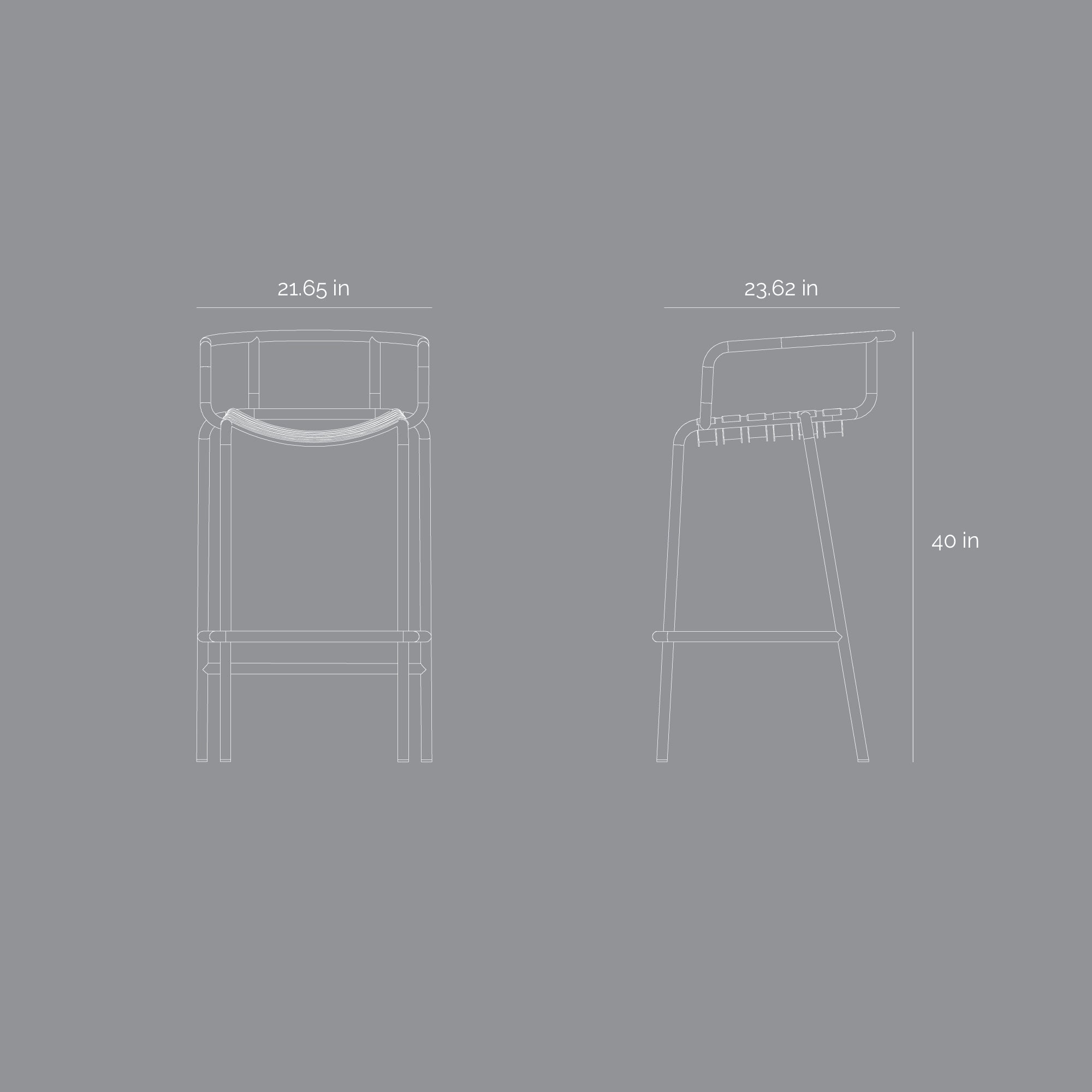 Bistro Barstool with Backrest