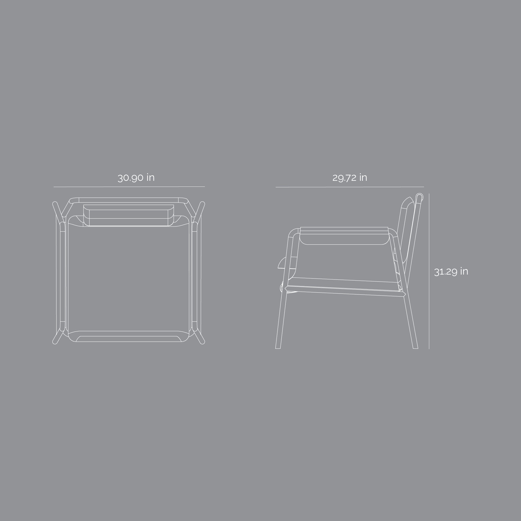Blend Chair - Warm Grey Metal / Prague Ice / Red Fabric