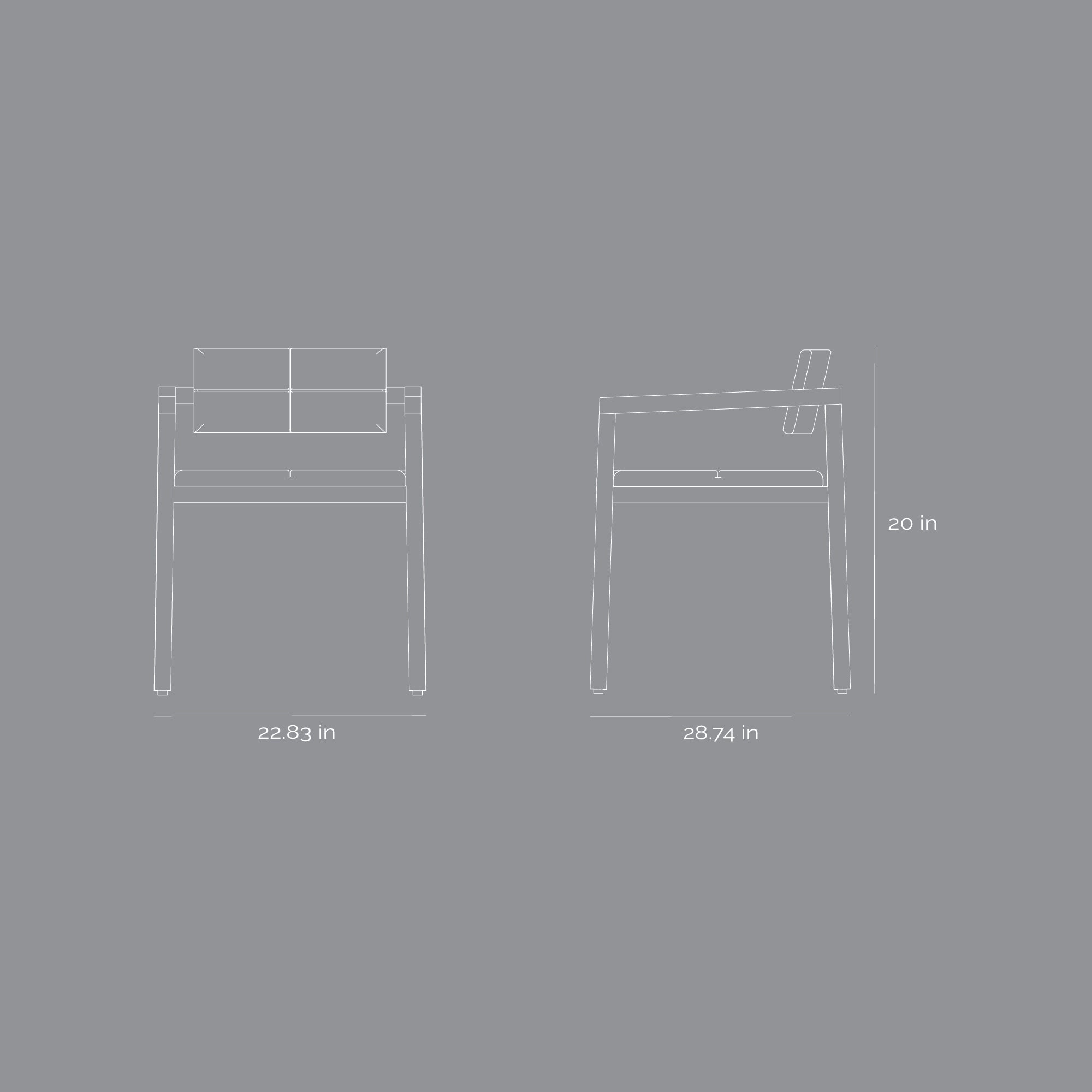 Iris Armchair - Natural White Oak / Warm Grey Leatherette