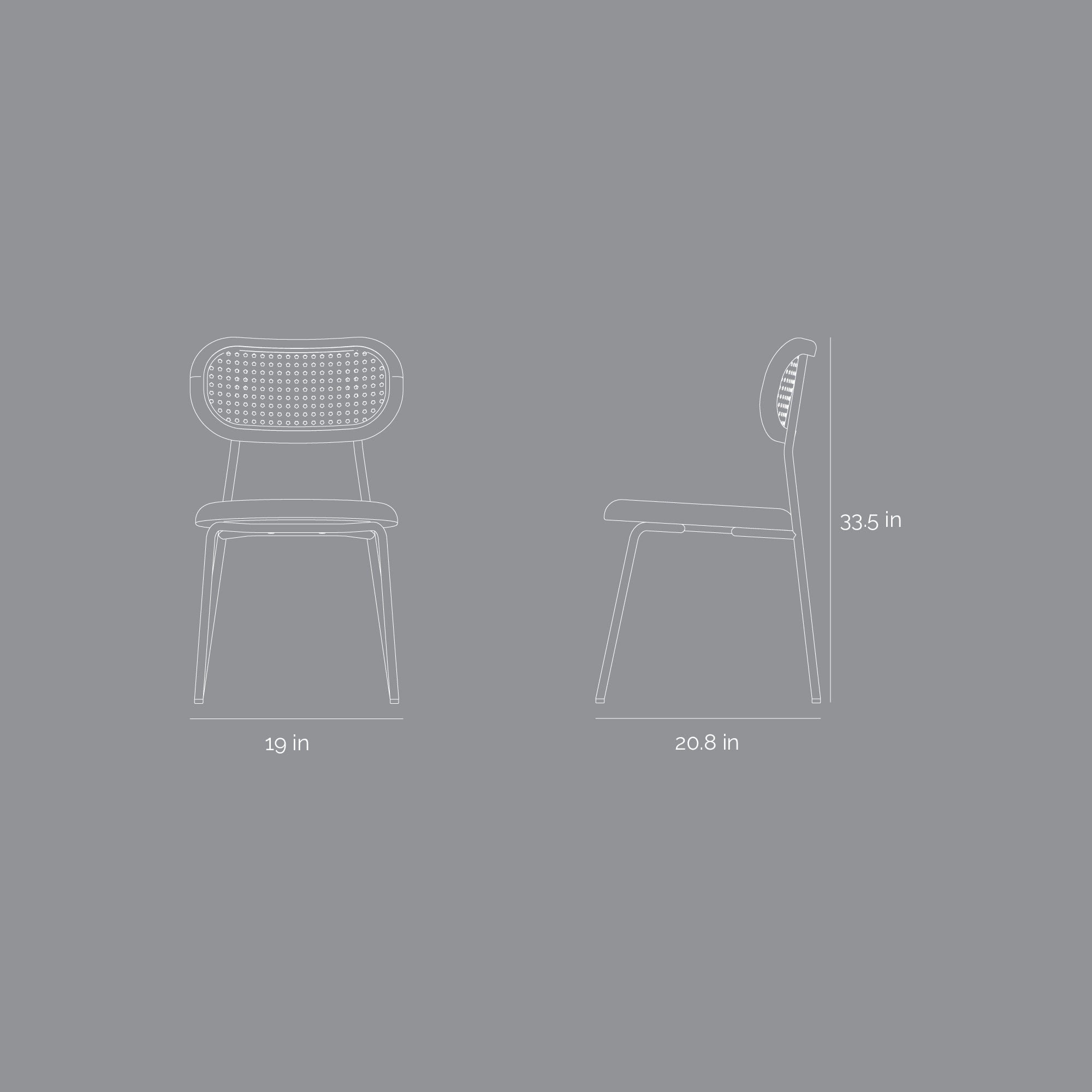 Ken Chair - Sand Beige/Natural Oak/Tan Leatherite