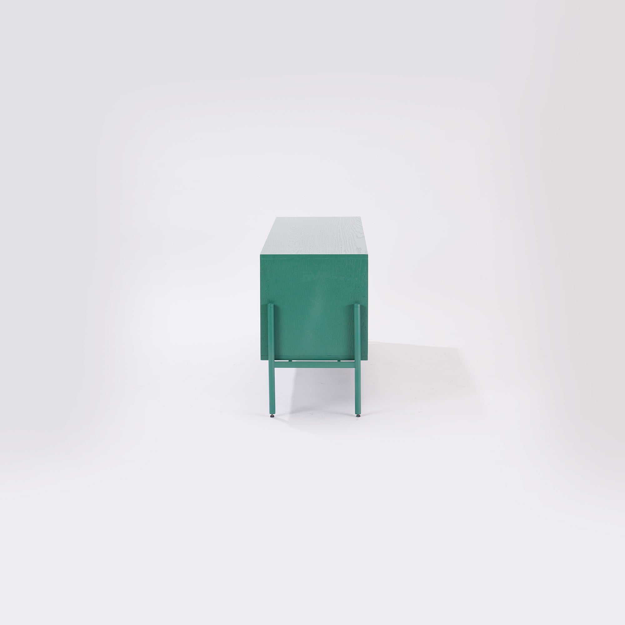 Contra TV Console - Large - Jade Green / Forest Green Stained Oak
