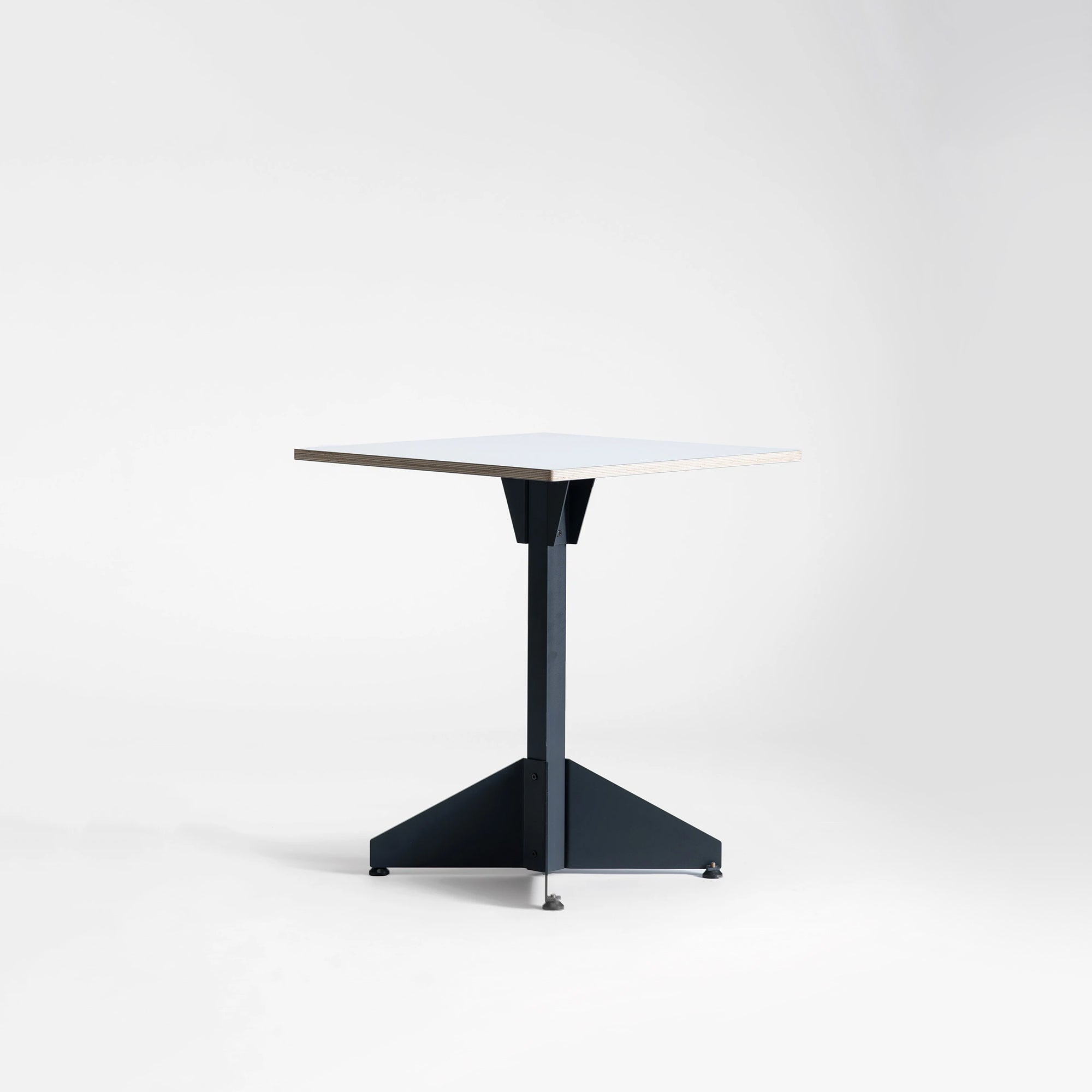 Slick Cafe Table - White Oak Veneer Top/Space Black