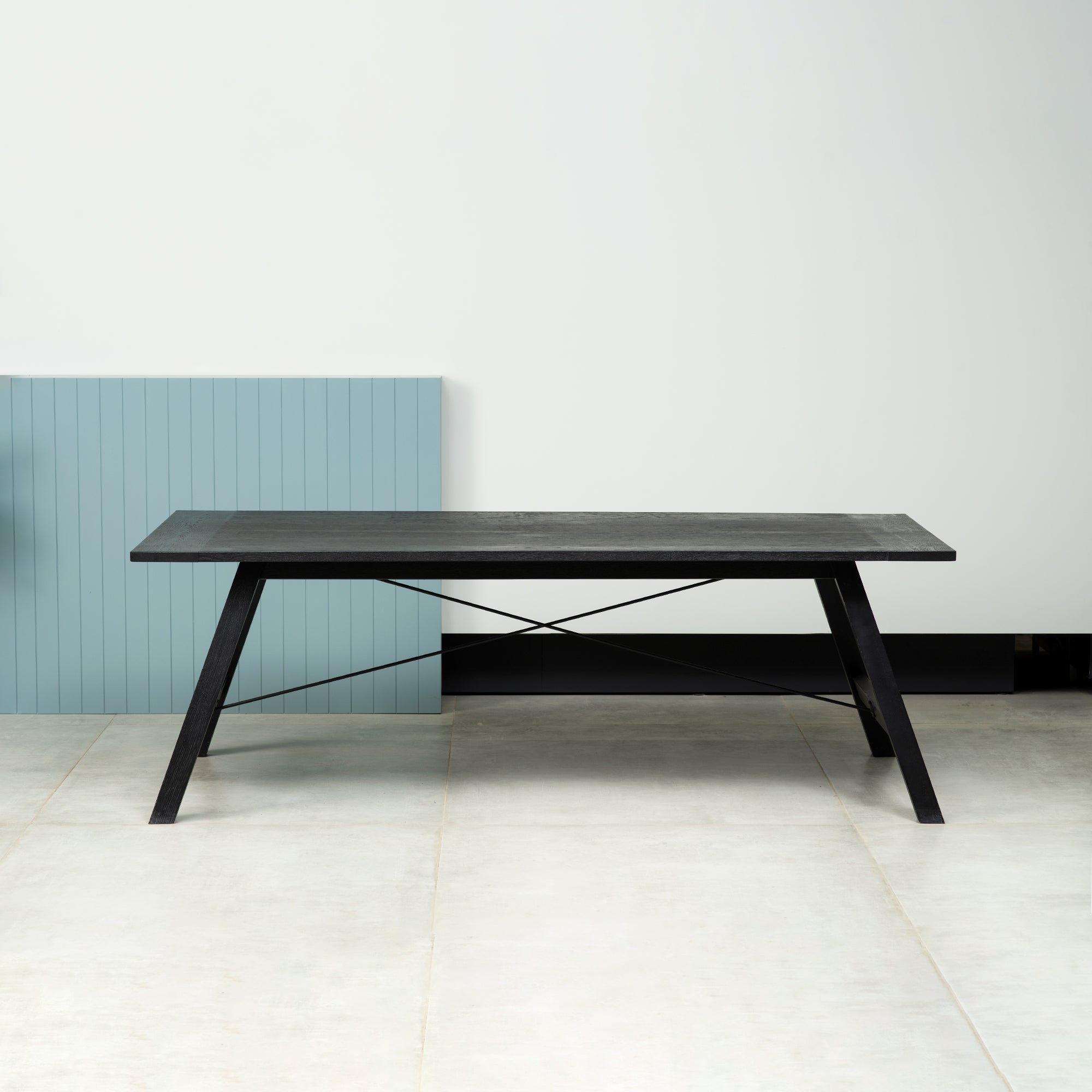 Aster Dining Table - 8 Seater - Black Stained Oak Wood