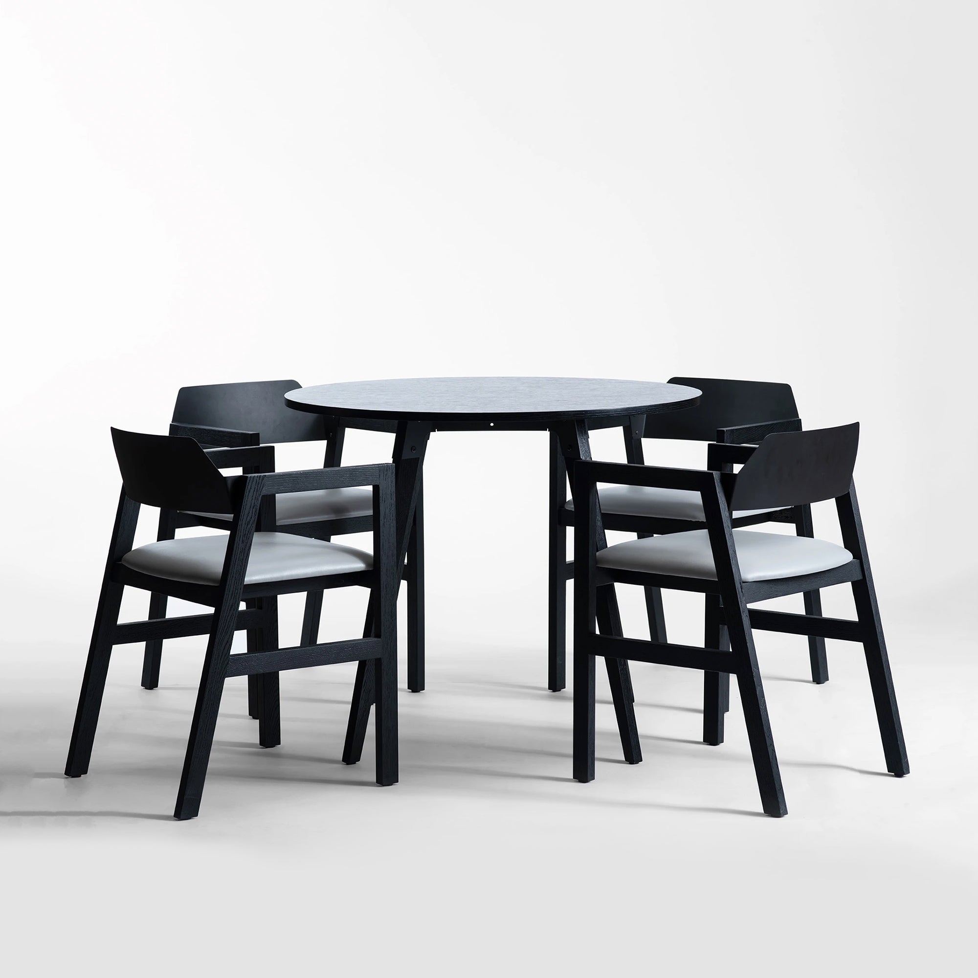 Neo Mini Dining Table - Black Stained Oak Wood / Space Black