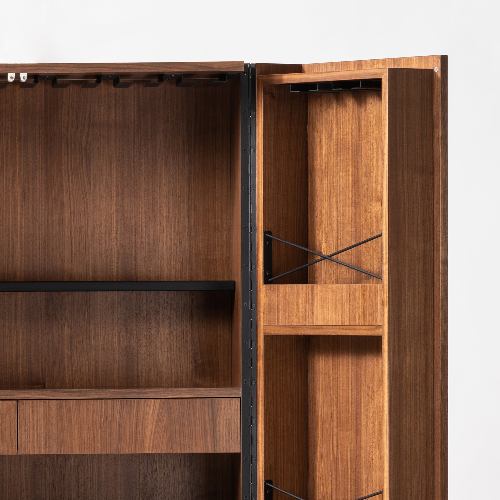 SKY Home Bar Cabinet - Walnut / Space Black