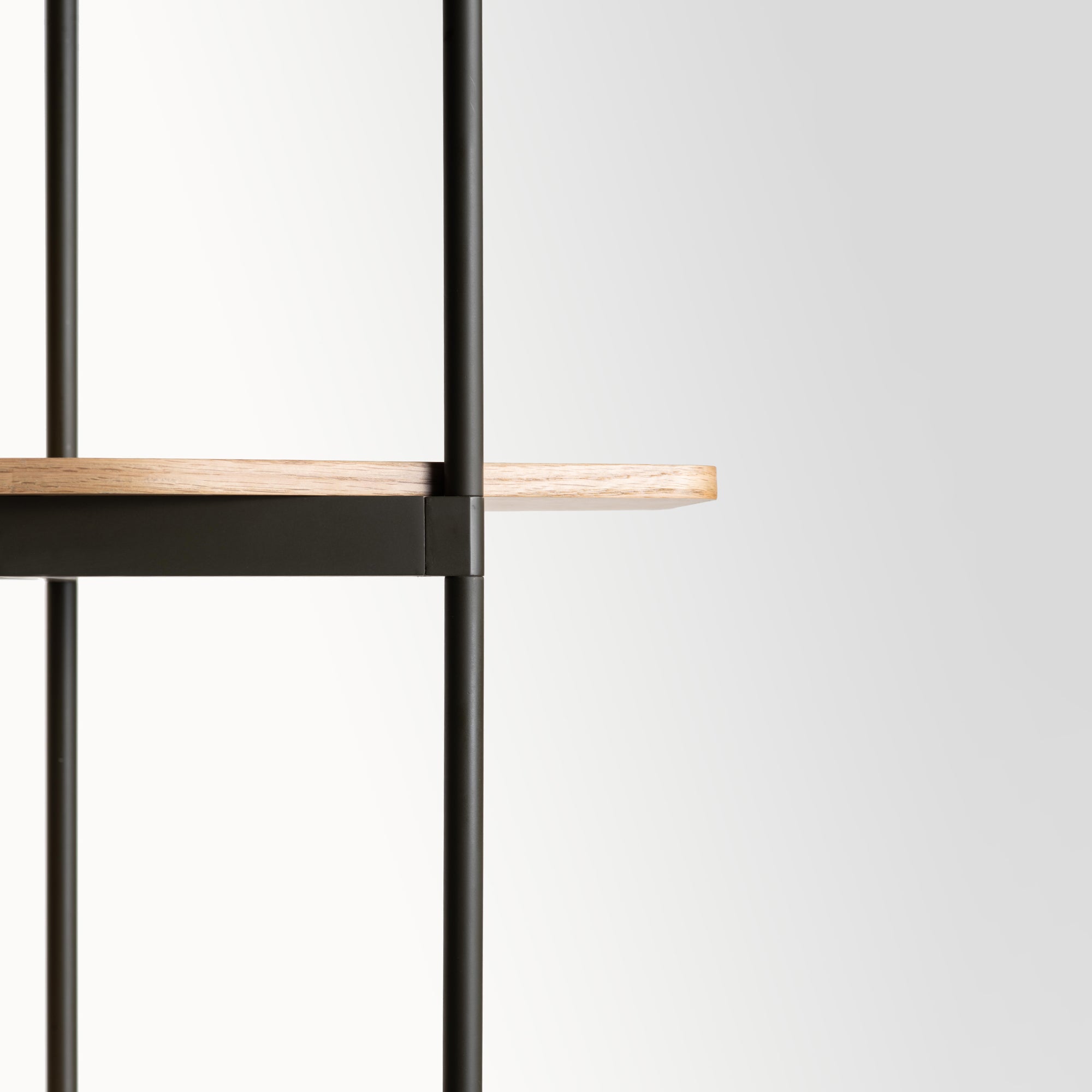 Native Shelf 1.6 Tall - Dark Oak Veneer / Space Black