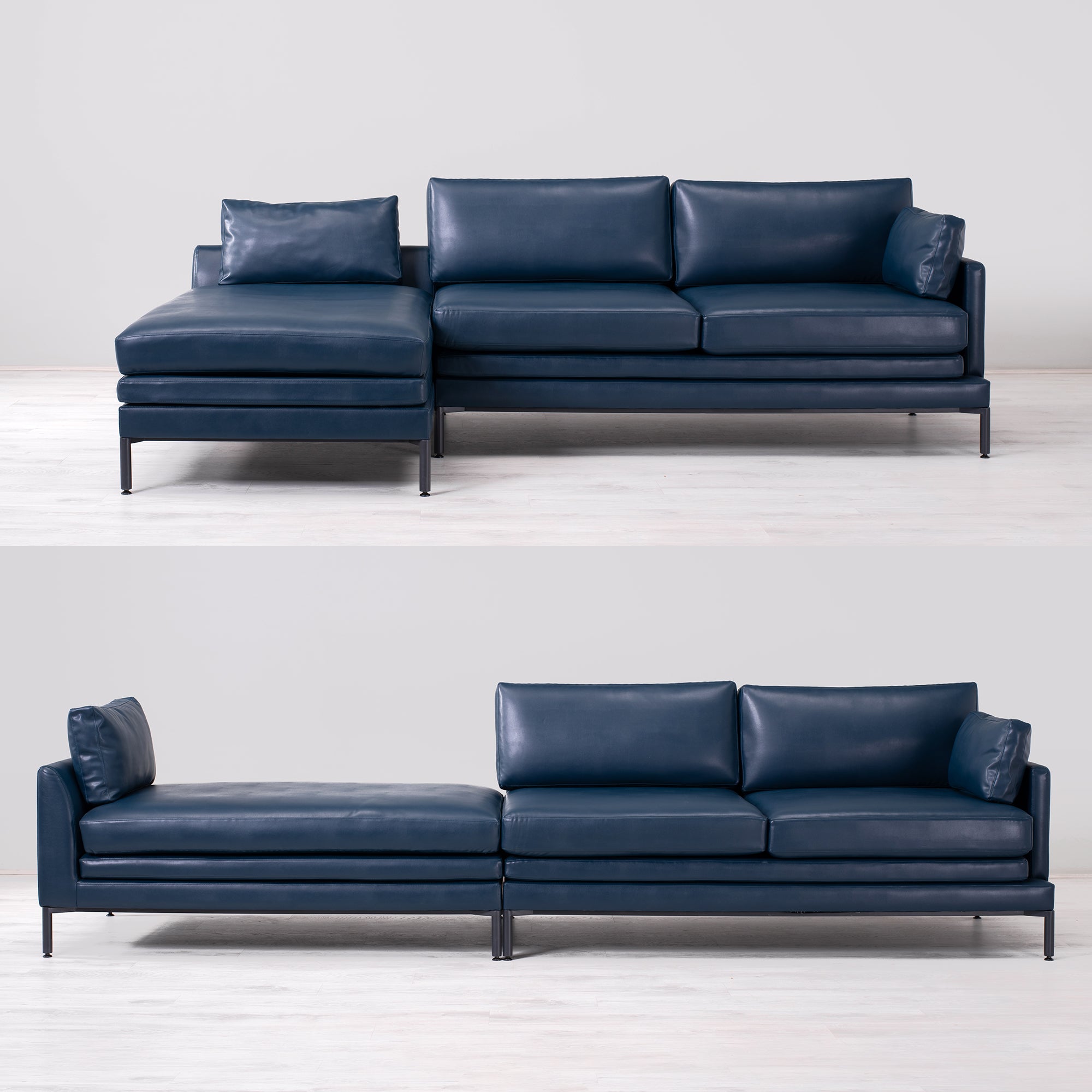 City Sofa - Teal Leatherite