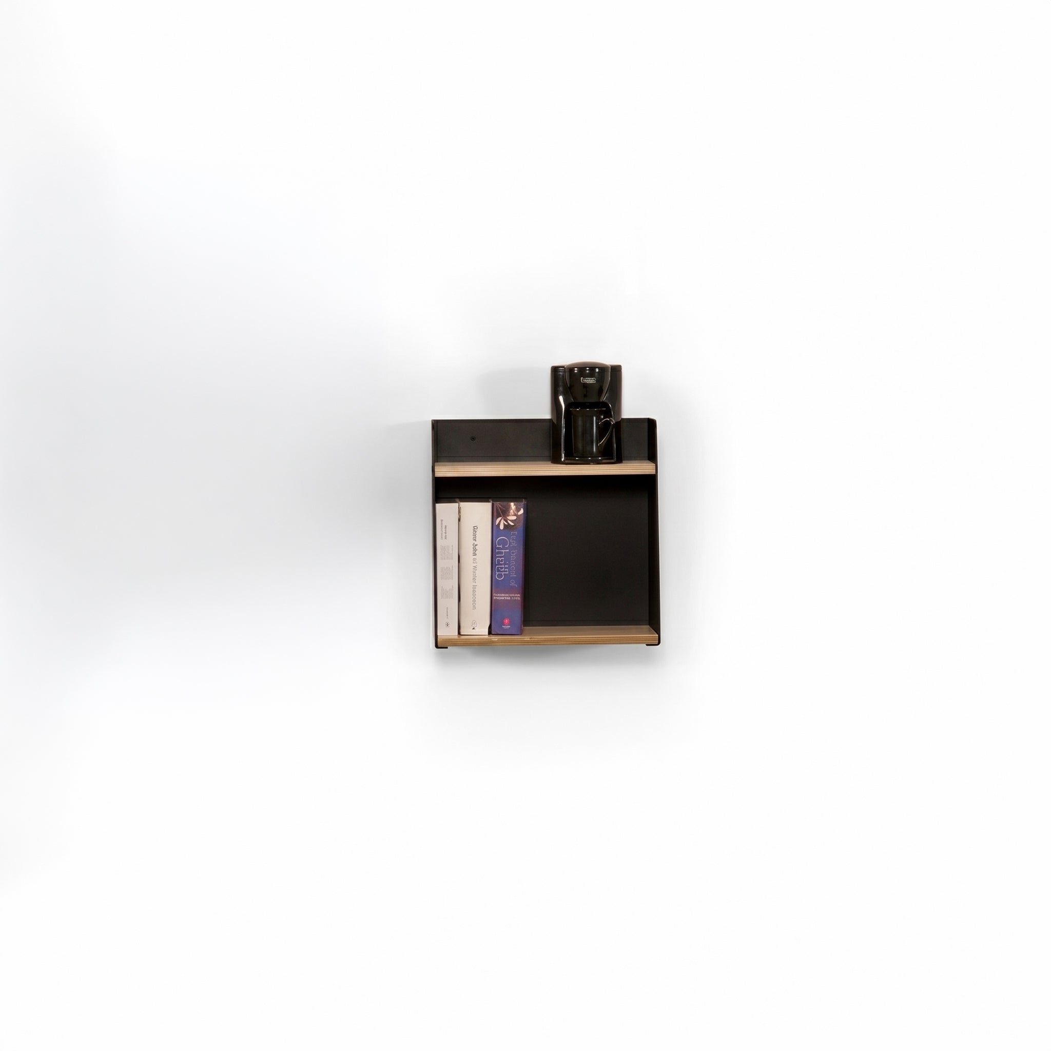 Arial Shelf - Space Black / Natural White oak
