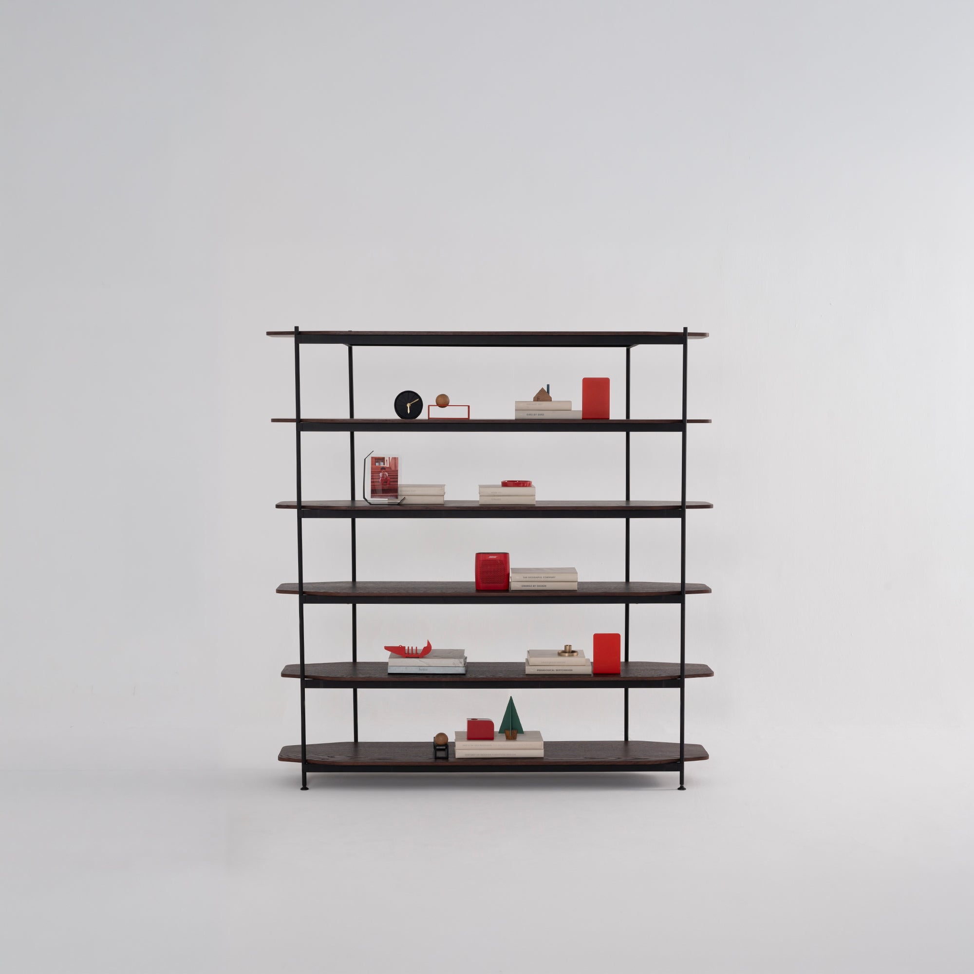 Native Shelf 1.6 Tall - Dark Oak Veneer / Space Black