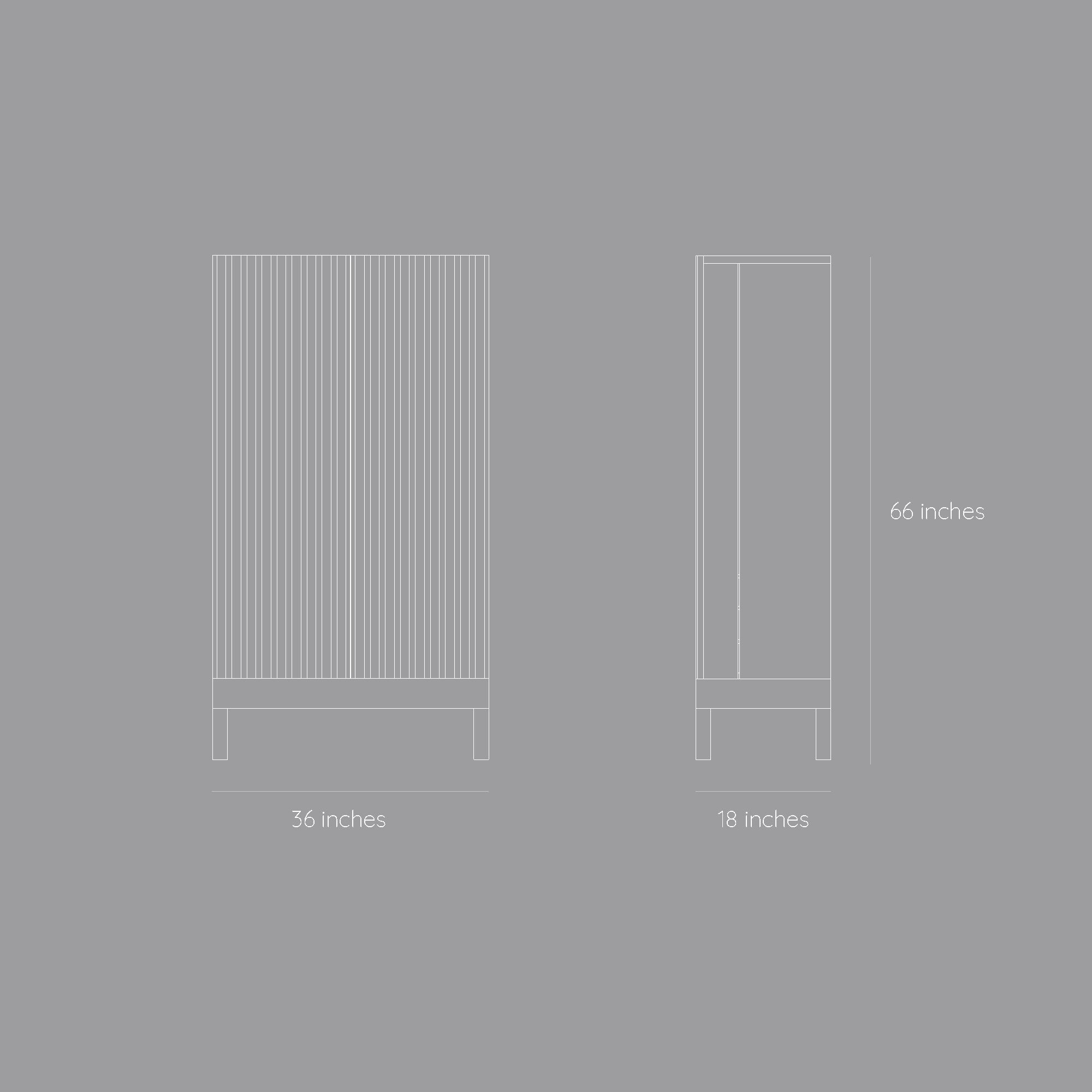 SKY Home Bar Cabinet  - Warm Grey