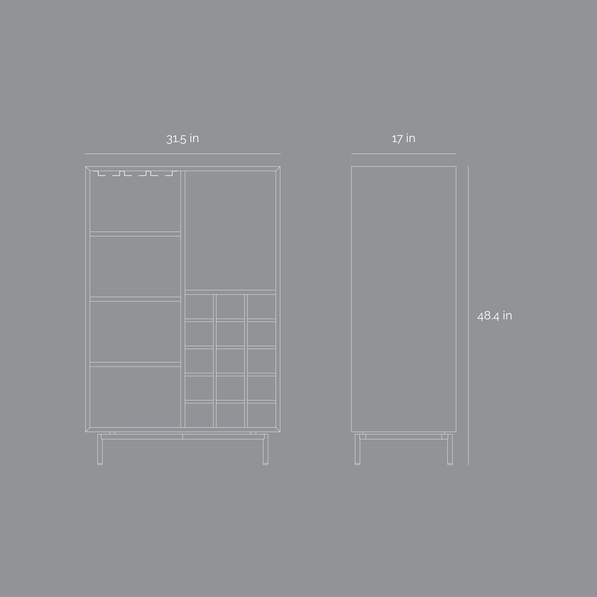Slide Home Bar - Oak Laminate