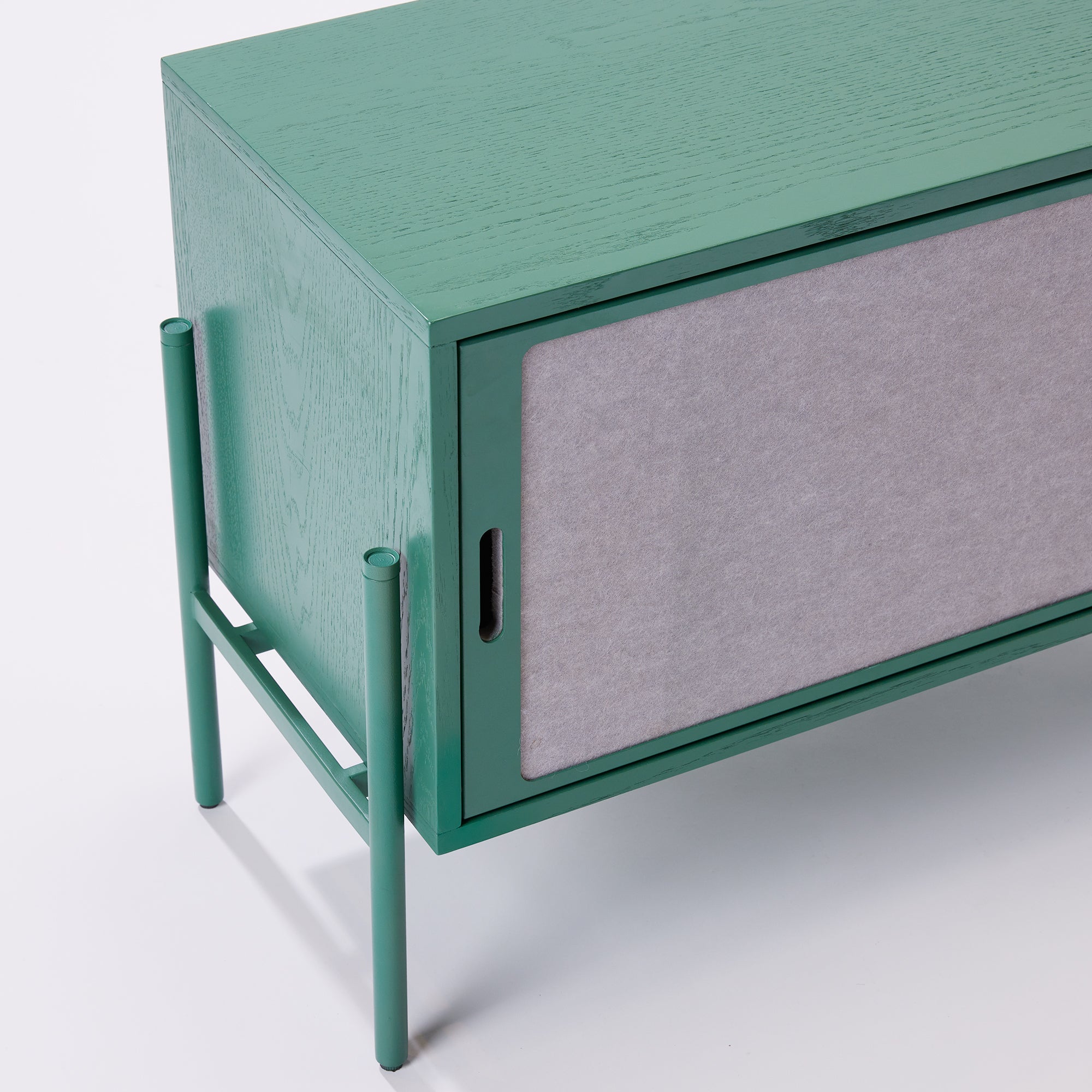 Contra TV Console - Large - Jade Green / Forest Green Stained Oak