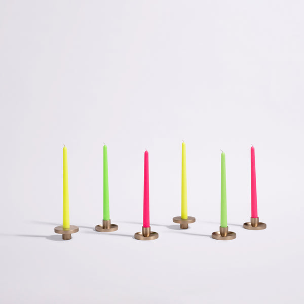Neon Taper Candles - Set of 2