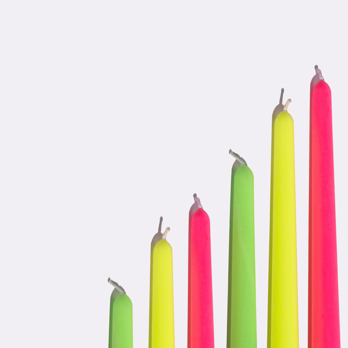 Neon Taper Candles - Set of 2