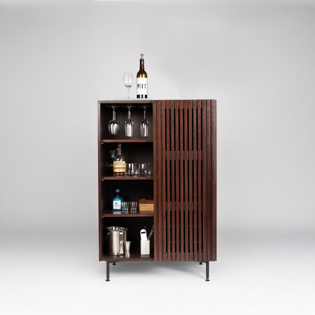 Slide Home Bar - Dark Oak Stained