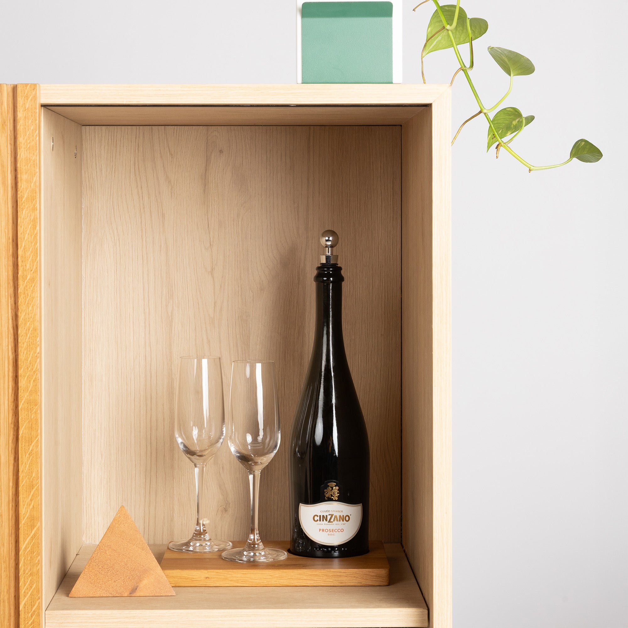Slide Home Bar - Oak Laminate