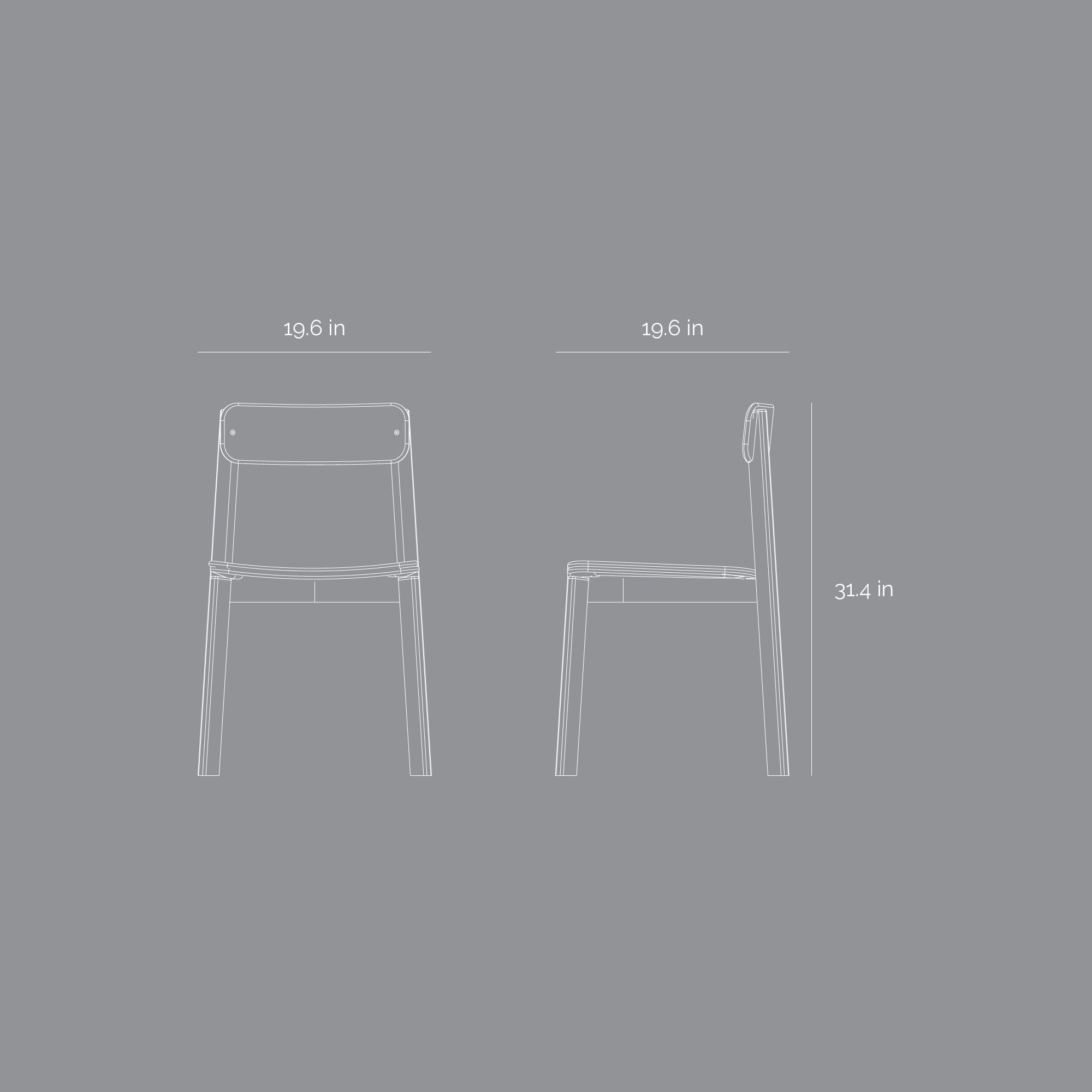 Sono Chair - Black Stained Oakwood / Black Leatherite