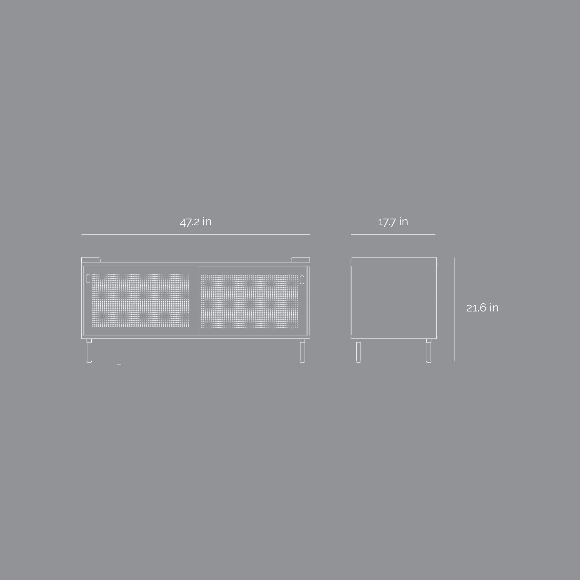 Wrap Wicker Console M - Dark Oakwood/Space Black