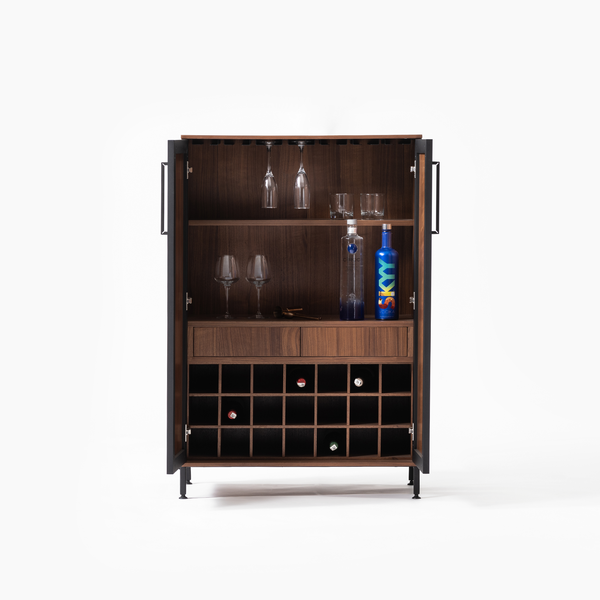 Oslo Home Bar Cabinet in Walnut