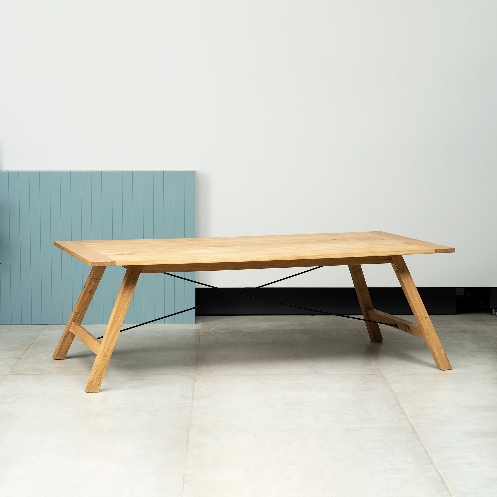 Aster Dining Table - 8 Seater - Black Stained Oak Wood